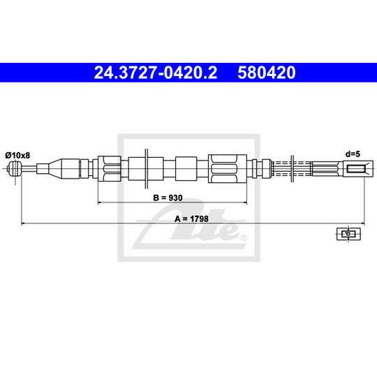 24.3727-0420.2 Cable, parking brake