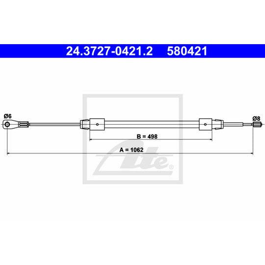 24.3727-0421.2 Cable, parking brake