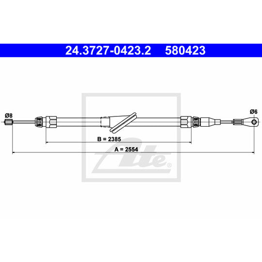 24.3727-0423.2 Cable, parking brake