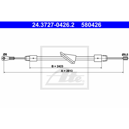 24.3727-0426.2 Cable, parking brake