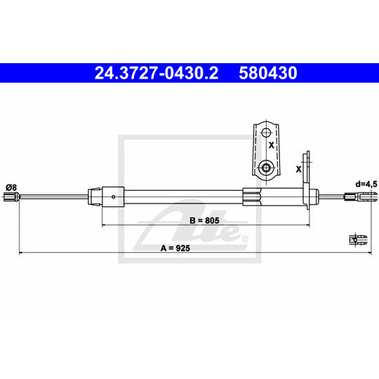24.3727-0430.2 Cable, parking brake