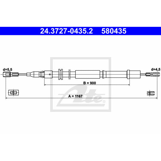 24.3727-0435.2 Cable, parking brake
