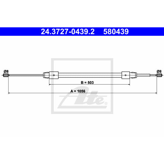 24.3727-0439.2 Cable, parking brake