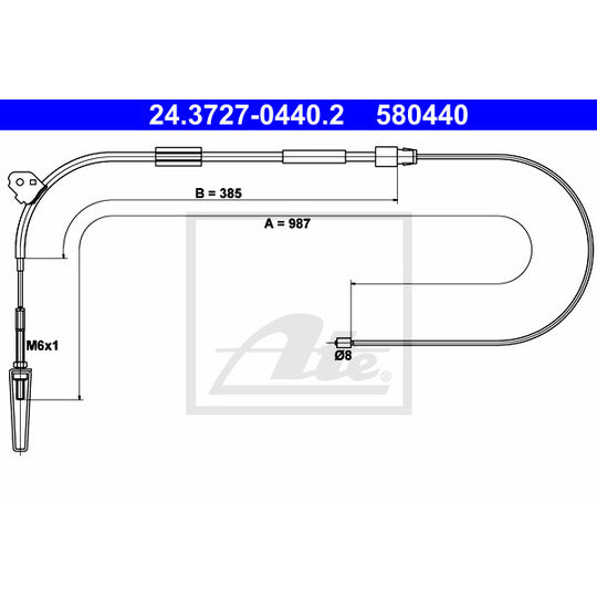 24.3727-0440.2 Cable, parking brake