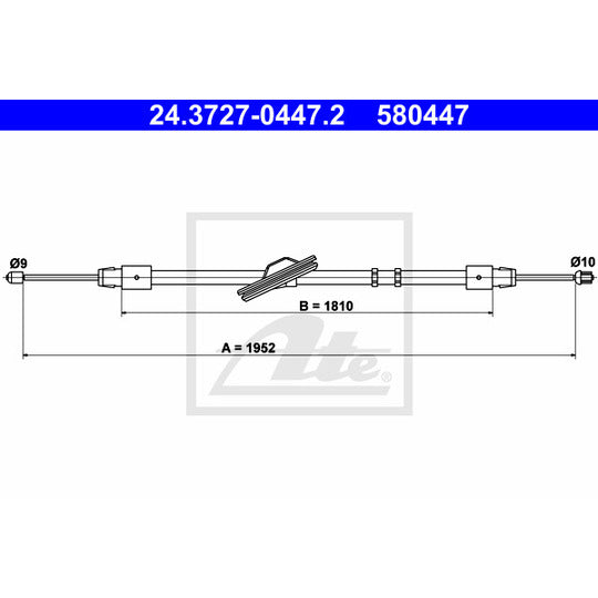 24.3727-0447.2 Cable, parking brake