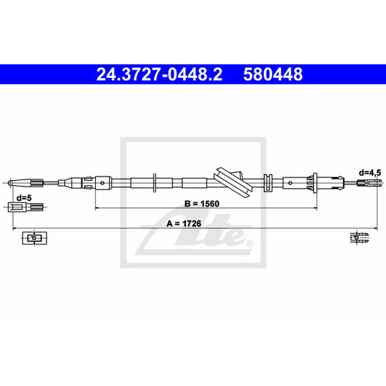 24.3727-0448.2 Cable, parking brake