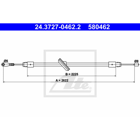 24.3727-0462.2 Cable, parking brake