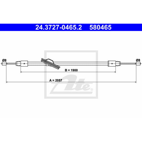 24.3727-0465.2 Cable, parking brake