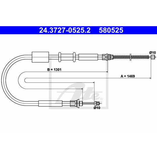 24.3727-0525.2 Cable, parking brake