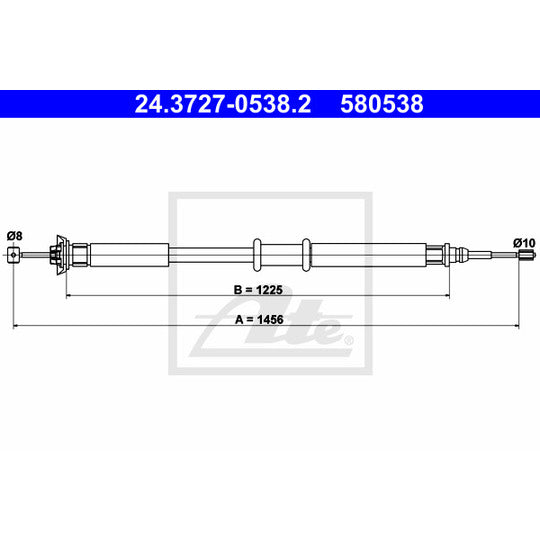 24.3727-0538.2 Cable, parking brake