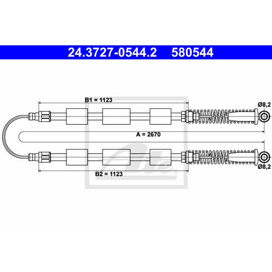 24.3727-0544.2 Cable, parking brake