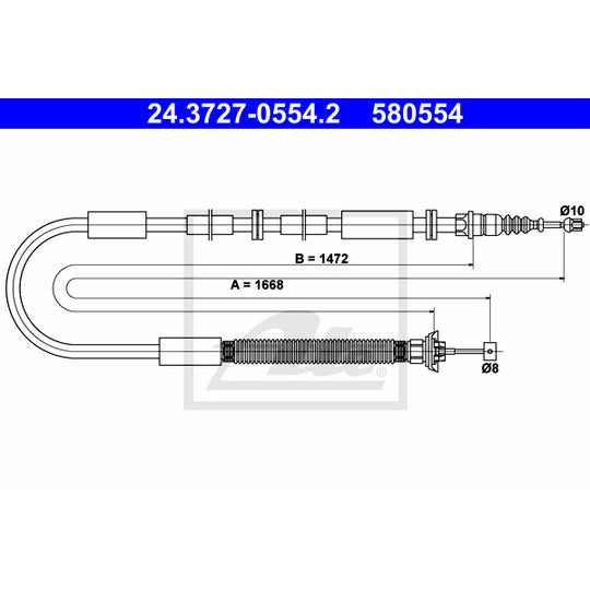 24.3727-0554.2 Cable, parking brake