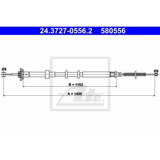 24.3727-0556.2 Cable, parking brake