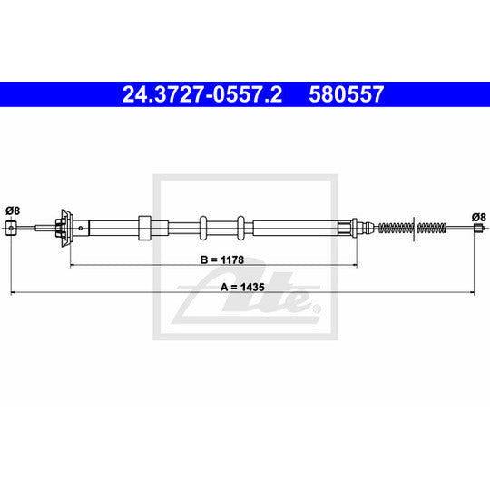24.3727-0557.2 Cable, parking brake