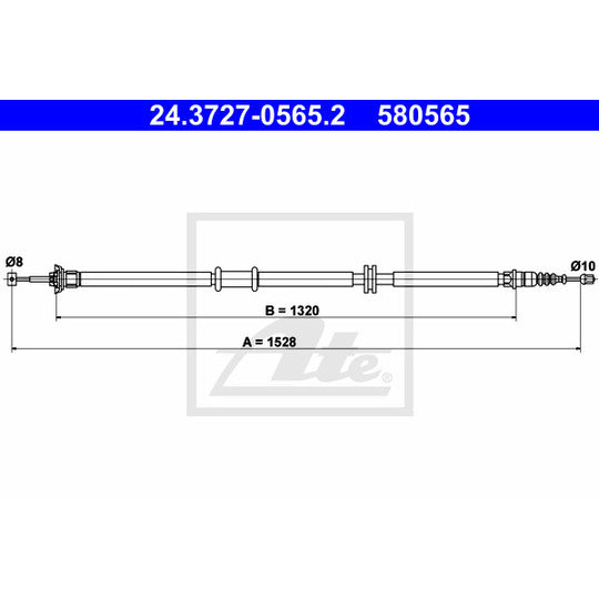 24.3727-0565.2 Cable, parking brake