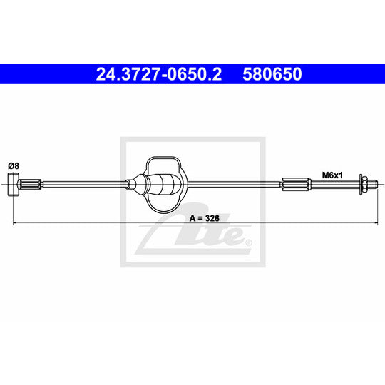 24.3727-0650.2 Cable, parking brake