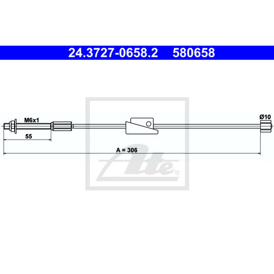 24.3727-0658.2 Cable, parking brake