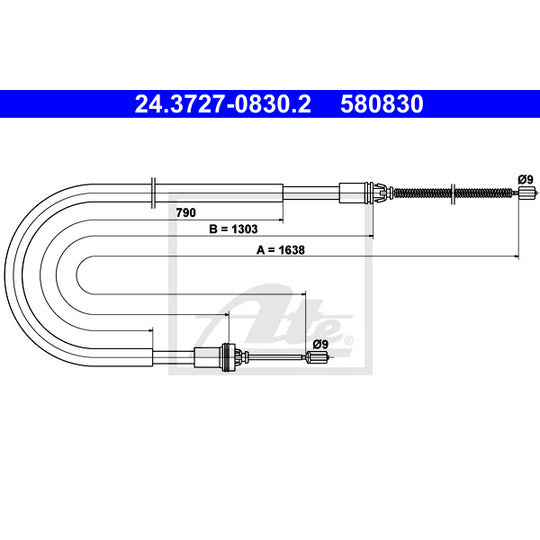 24.3727-0830.2 Cable, parking brake