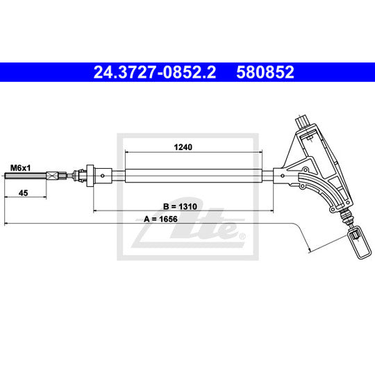 24.3727-0852.2 Cable, parking brake