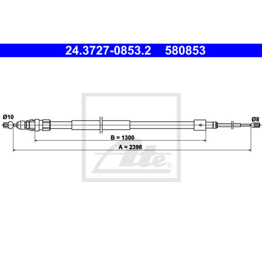 24.3727-0853.2 Cable, parking brake