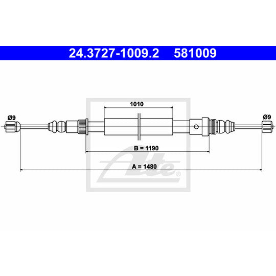 24.3727-1009.2 Cable, parking brake