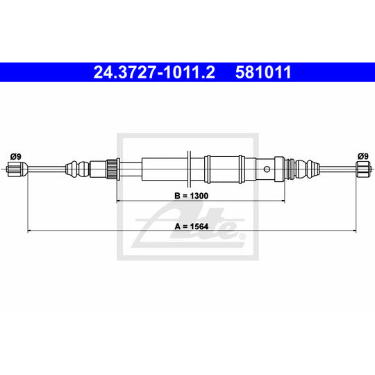 24.3727-1011.2 Cable, parking brake