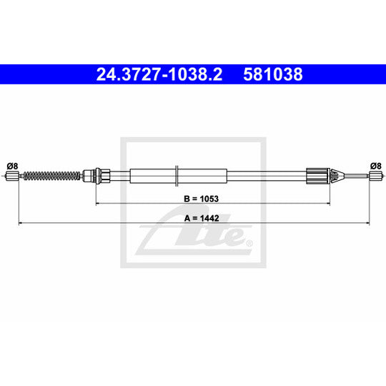 24.3727-1038.2 Cable, parking brake