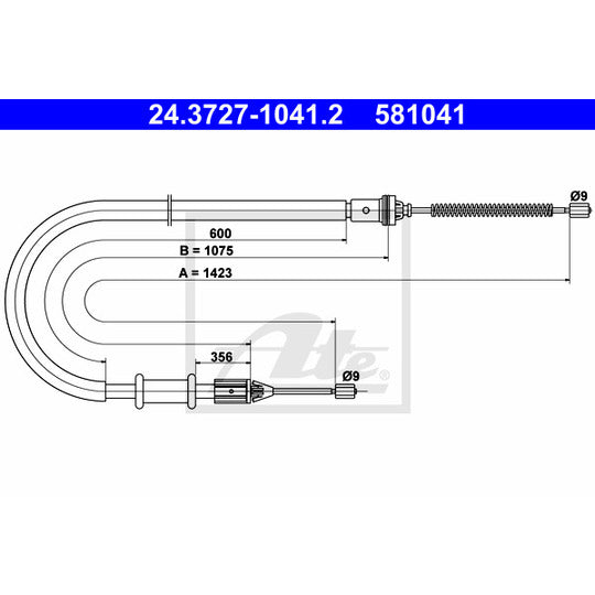 24.3727-1041.2 Cable, parking brake