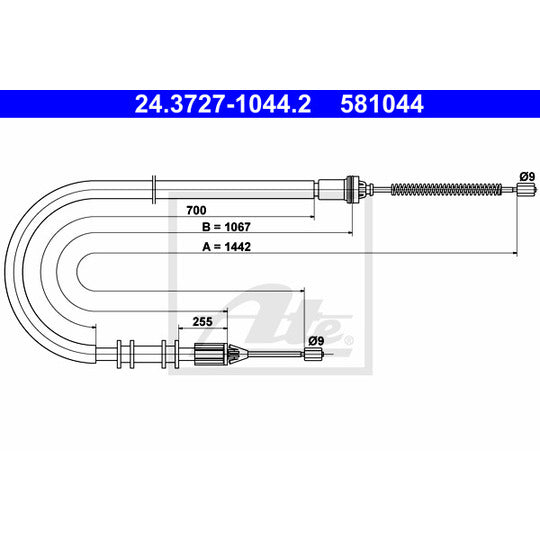 24.3727-1044.2 Cable, parking brake