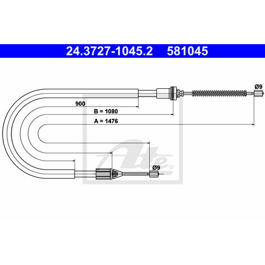 24.3727-1045.2 Cable, parking brake