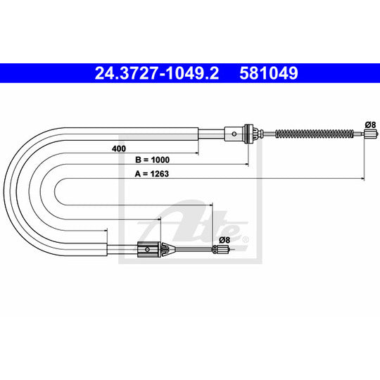 24.3727-1049.2 Cable, parking brake