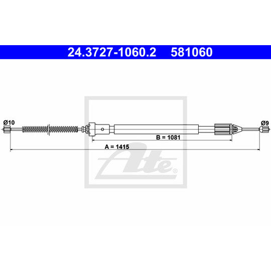 24.3727-1060.2 Cable, parking brake