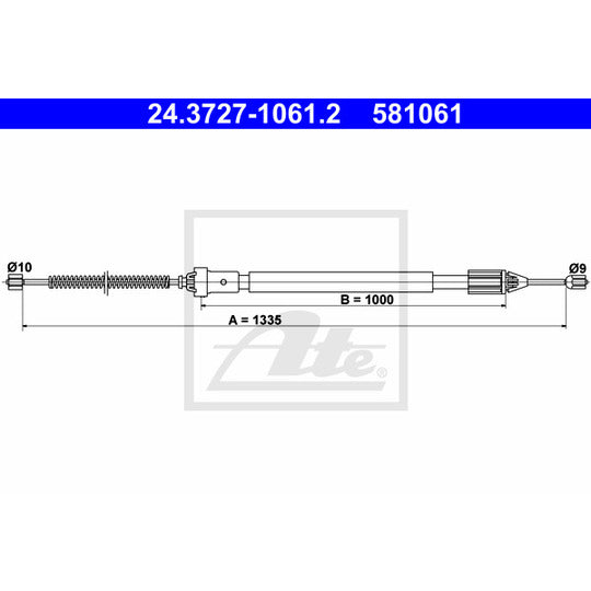 24.3727-1061.2 Cable, parking brake