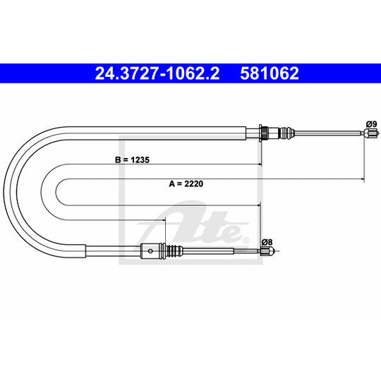 24.3727-1062.2 Cable, parking brake