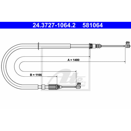 24.3727-1064.2 Cable, parking brake