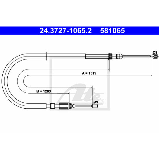 24.3727-1065.2 Cable, parking brake