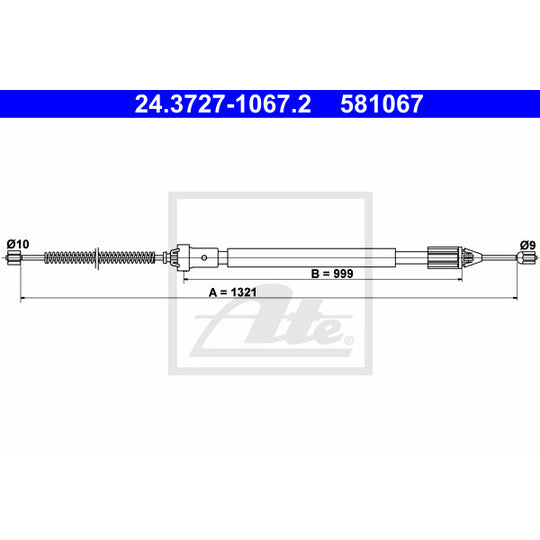 24.3727-1067.2 Cable, parking brake