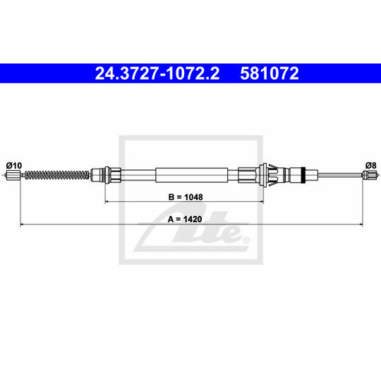 24.3727-1072.2 Cable, parking brake