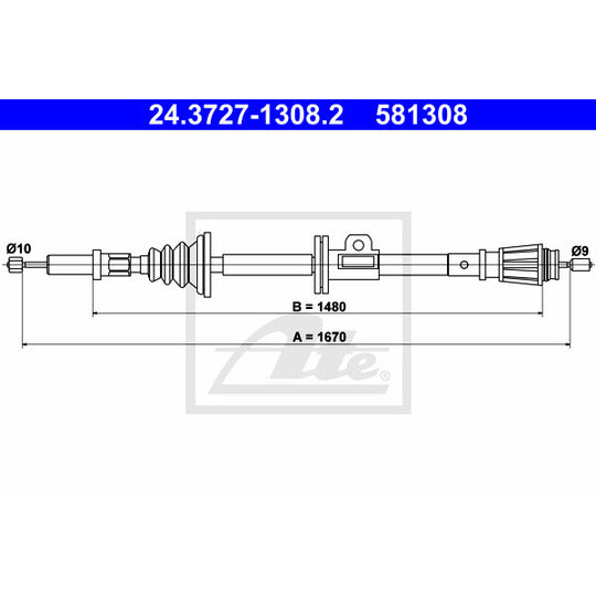 24.3727-1308.2 Cable, parking brake