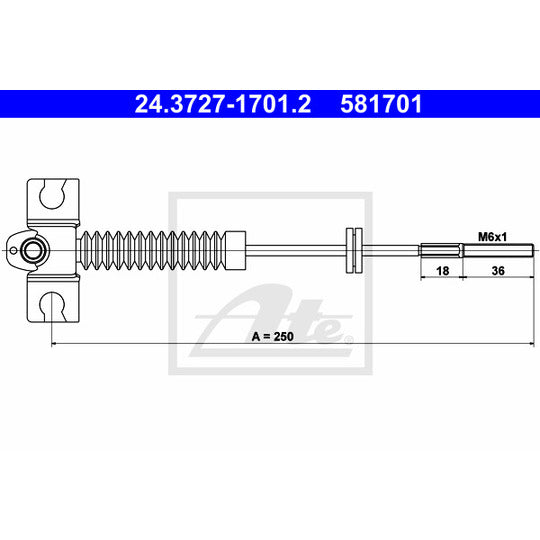 24.3727-1701.2 Cable, parking brake