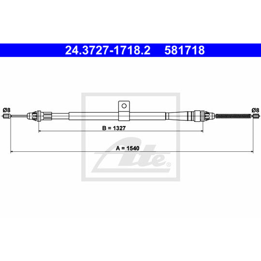 24.3727-1718.2 Cable, parking brake