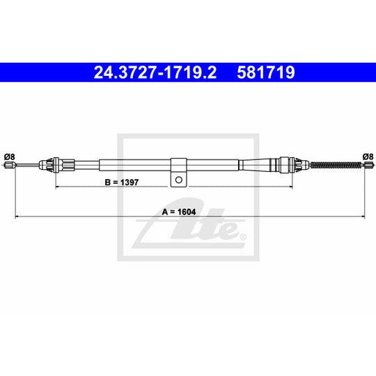 24.3727-1719.2 Cable, parking brake