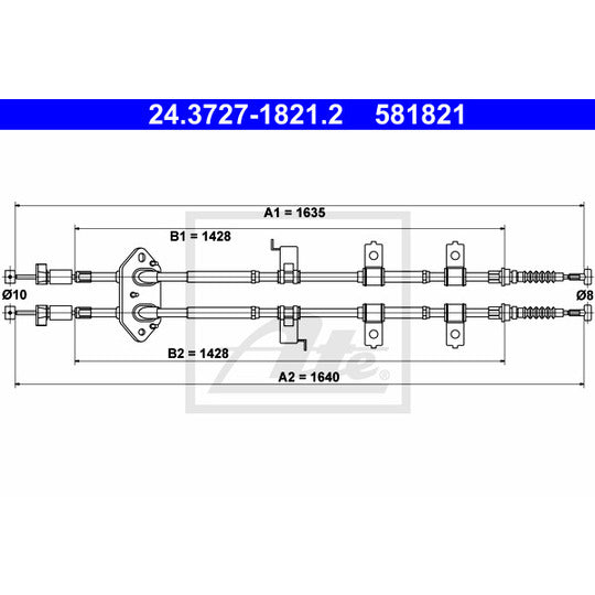 24.3727-1821.2 Cable, parking brake