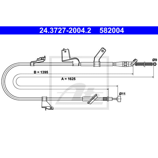 24.3727-2004.2 Cable, parking brake