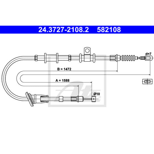 24.3727-2108.2 Cable, parking brake