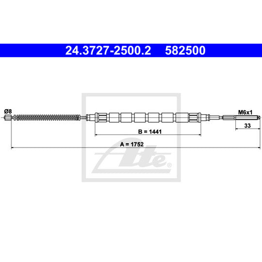 24.3727-2500.2 Cable, parking brake