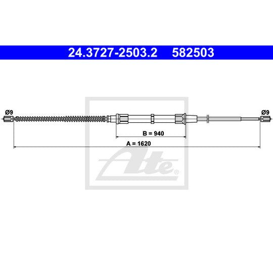 24.3727-2503.2 Cable, parking brake
