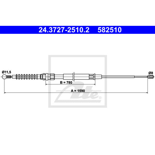 24.3727-2510.2 Cable, parking brake