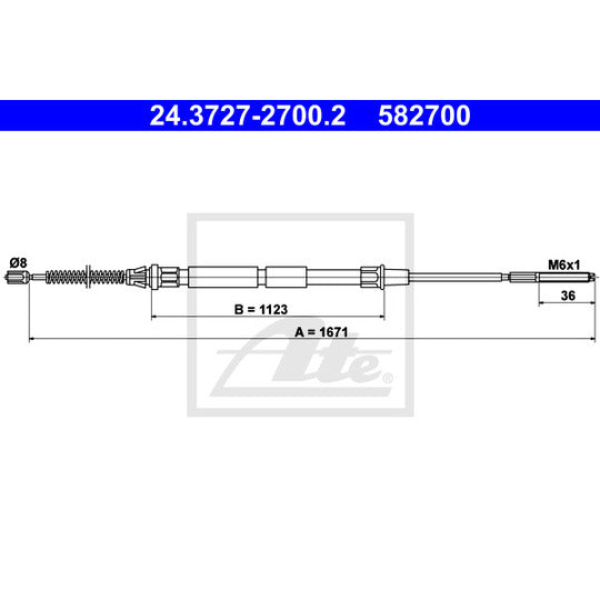 24.3727-2700.2 Cable, parking brake
