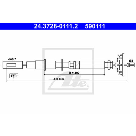 24.3728-0111.2 Clutch Cable